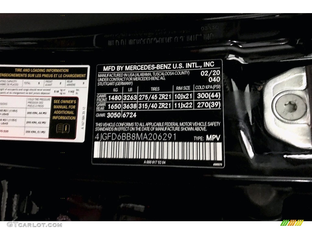 2021 GLE Color Code 040 for Black Photo #138999248