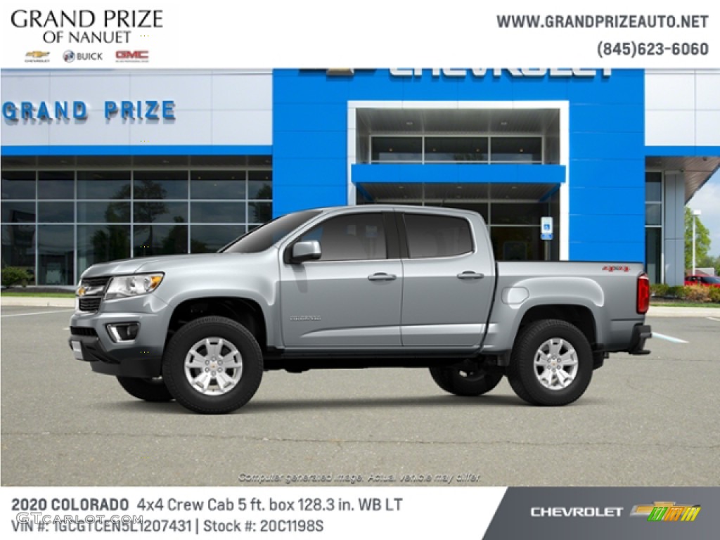 2020 Colorado LT Crew Cab 4x4 - Silver Ice Metallic / Jet Black photo #2