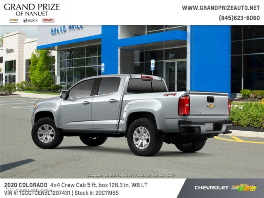 2020 Colorado LT Crew Cab 4x4 - Silver Ice Metallic / Jet Black photo #3