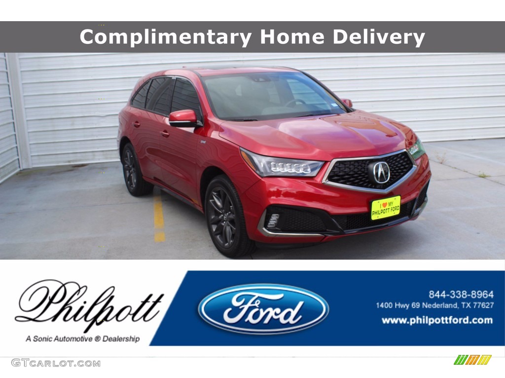2020 MDX A Spec AWD - Performance Red Pearl / Ebony photo #1