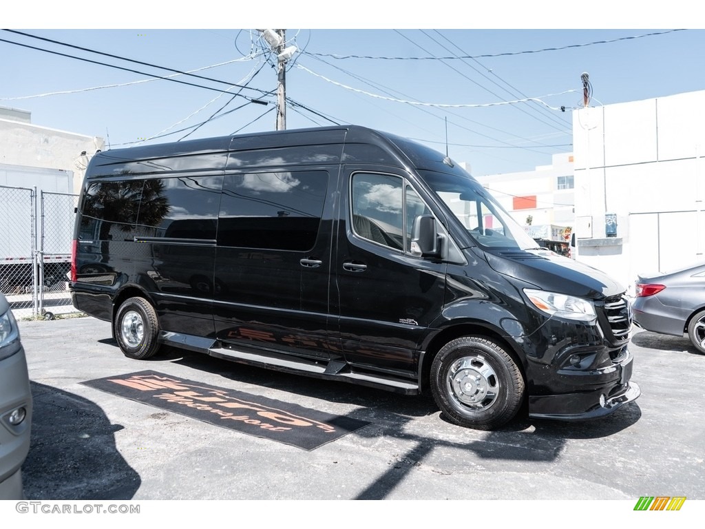 Jet Black 2019 Mercedes-Benz Sprinter 3500XD Passenger Conversion Exterior Photo #139000724