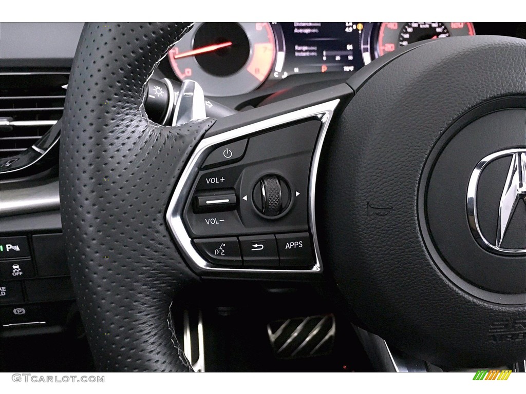 2019 Acura RDX A-Spec AWD Ebony Steering Wheel Photo #139001360