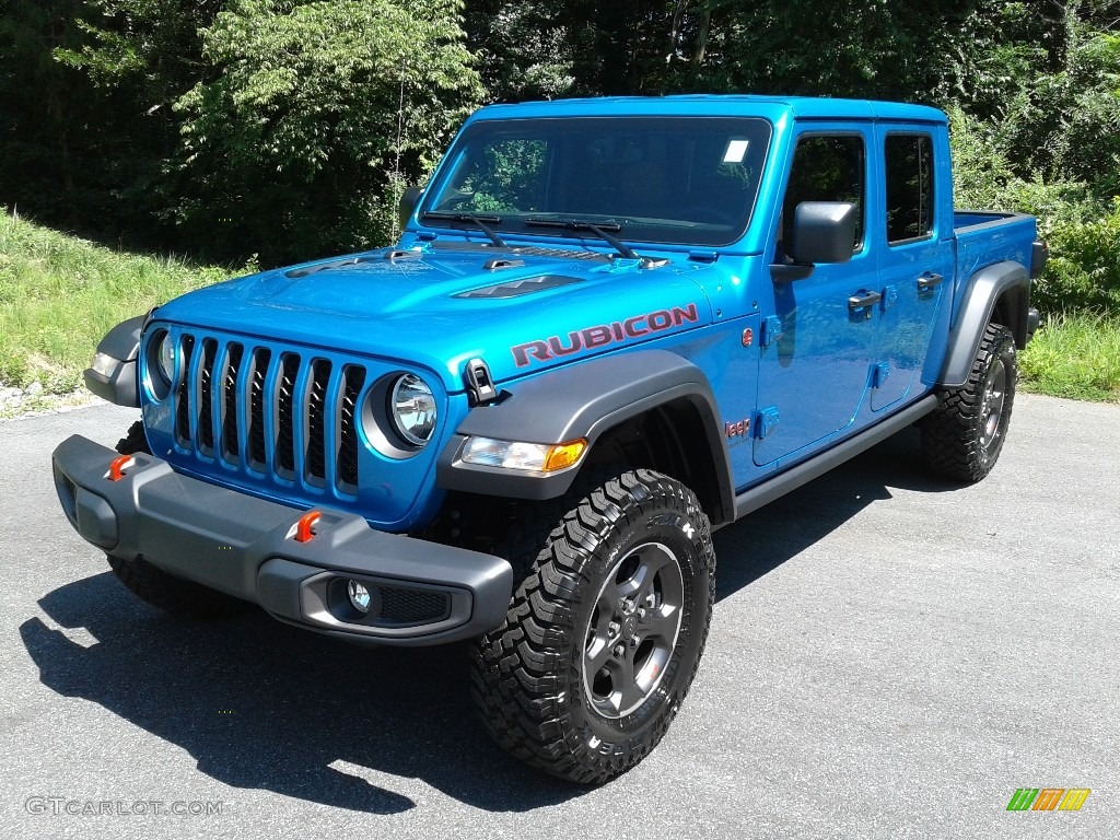 2020 Gladiator Rubicon 4x4 - Hydro Blue Pearl / Black/Dark Saddle photo #2