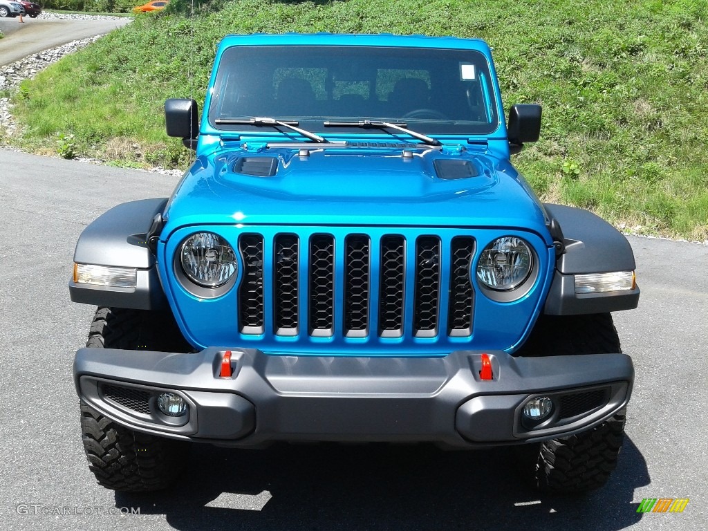 2020 Gladiator Rubicon 4x4 - Hydro Blue Pearl / Black/Dark Saddle photo #3