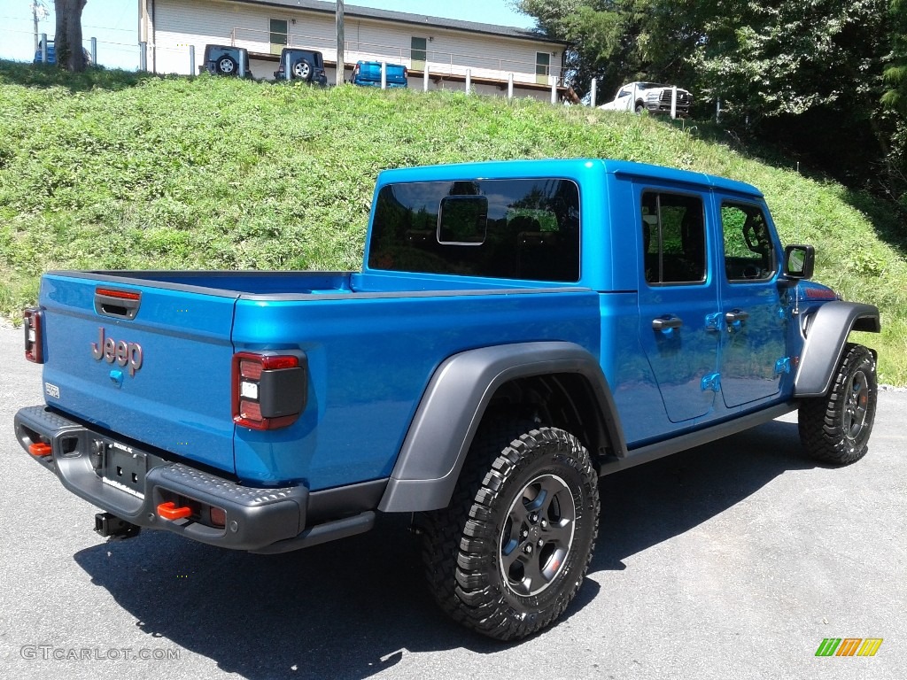 2020 Gladiator Rubicon 4x4 - Hydro Blue Pearl / Black/Dark Saddle photo #6