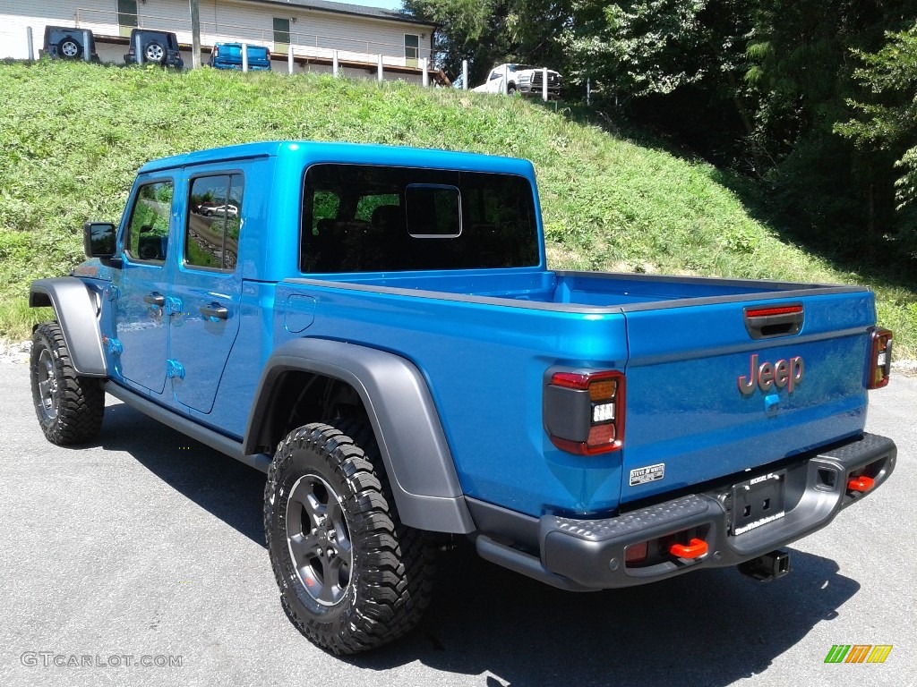 2020 Gladiator Rubicon 4x4 - Hydro Blue Pearl / Black/Dark Saddle photo #8
