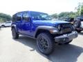2020 Ocean Blue Metallic Jeep Wrangler Unlimited Willys 4x4  photo #3