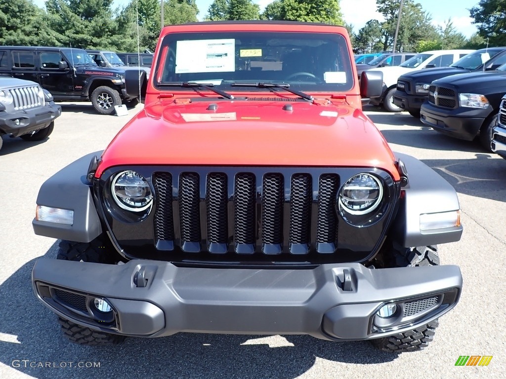 2020 Wrangler Willys 4x4 - Firecracker Red / Black photo #2