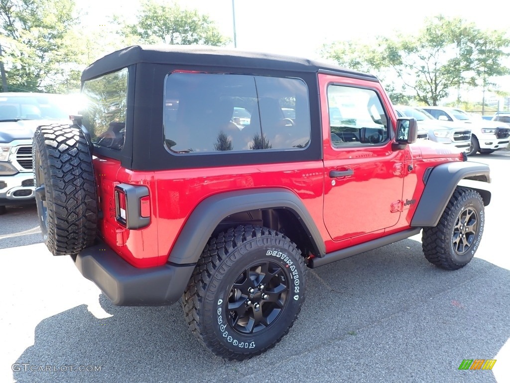 2020 Wrangler Willys 4x4 - Firecracker Red / Black photo #5