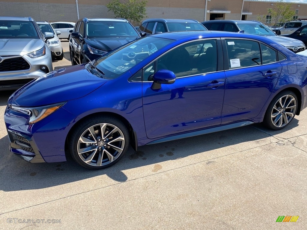 2021 Corolla SE - Blue Crush Metallic / Black photo #1