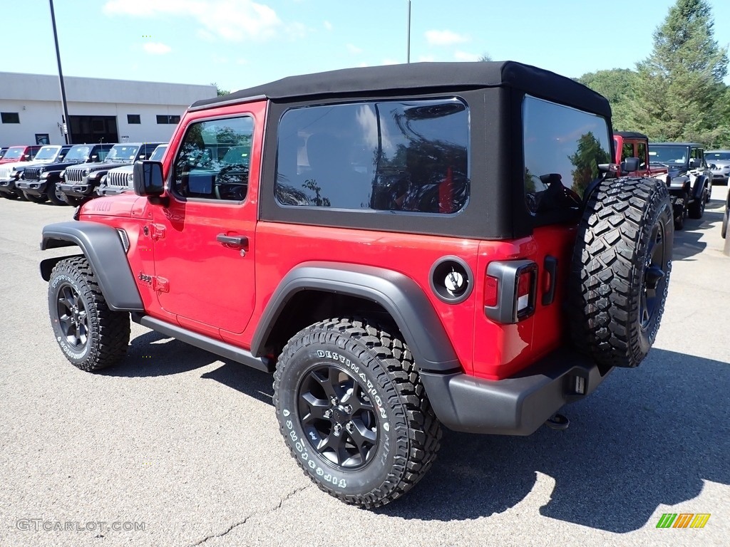 2020 Wrangler Willys 4x4 - Firecracker Red / Black photo #8