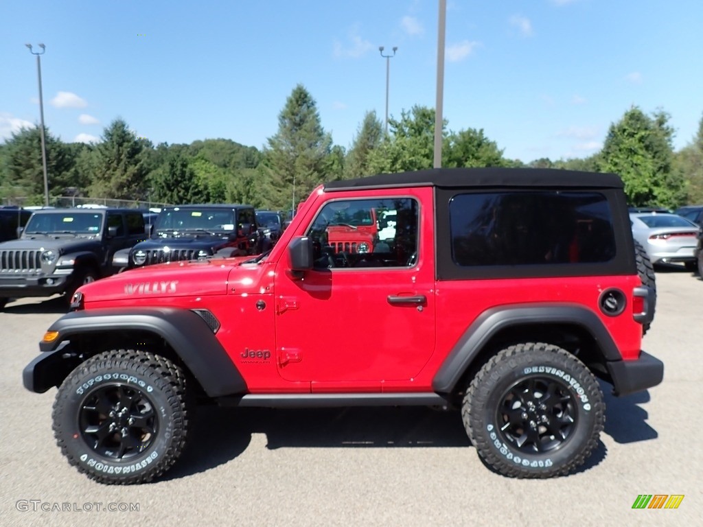2020 Wrangler Willys 4x4 - Firecracker Red / Black photo #9