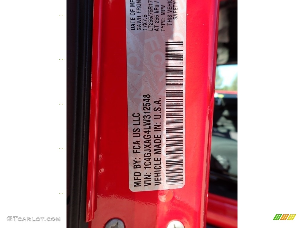 2020 Wrangler Willys 4x4 - Firecracker Red / Black photo #11