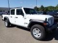 2020 Bright White Jeep Gladiator Sport 4x4  photo #3