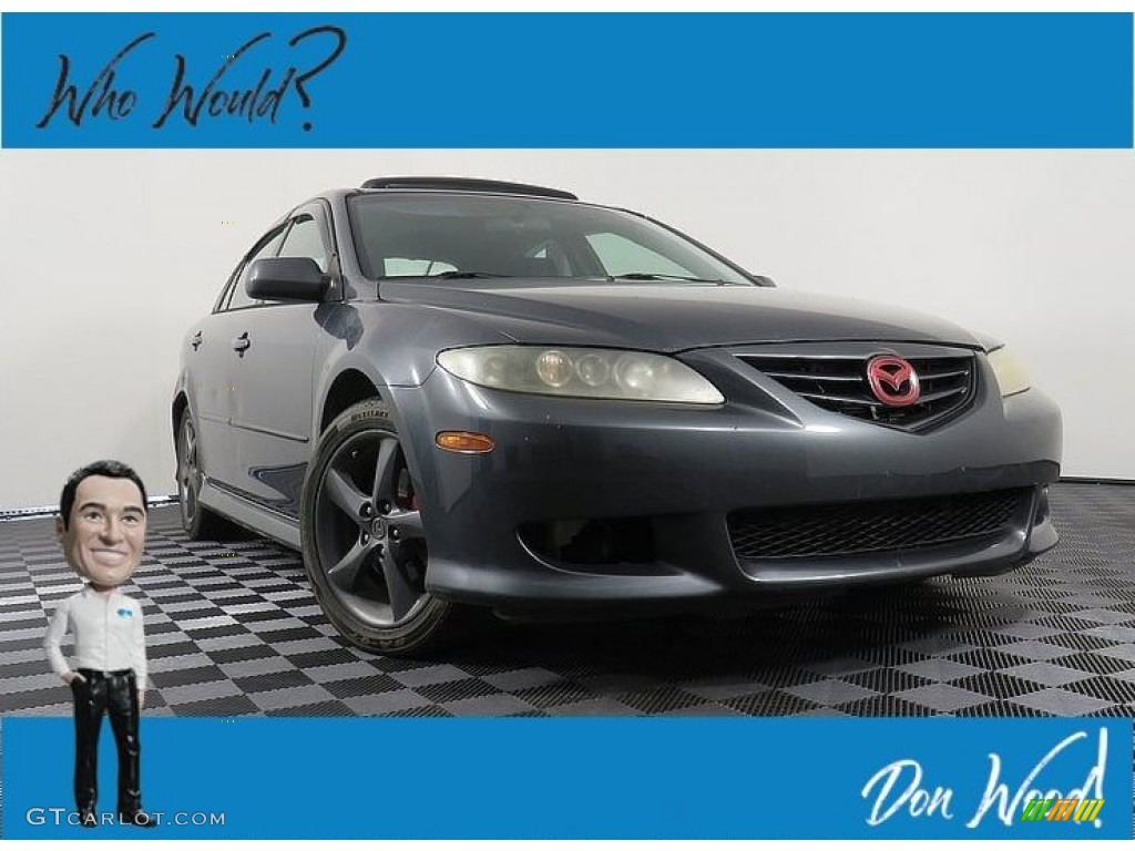 2005 MAZDA6 s Sport Hatchback - Steel Gray Metallic / Black photo #1