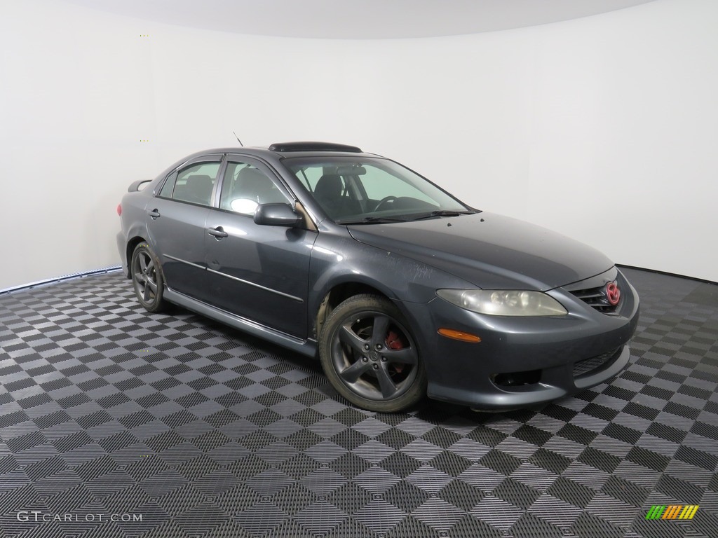 2005 MAZDA6 s Sport Hatchback - Steel Gray Metallic / Black photo #4