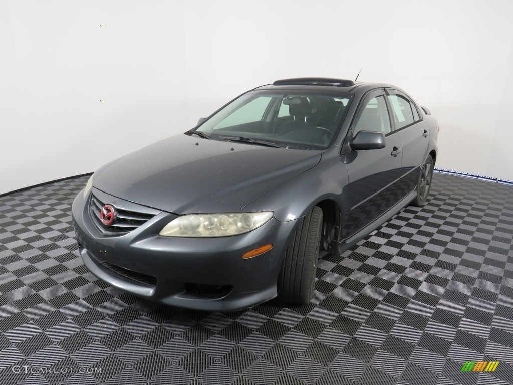 2005 MAZDA6 s Sport Hatchback - Steel Gray Metallic / Black photo #9