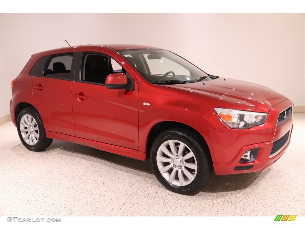 2011 Outlander Sport SE 4WD - Rally Red Metallic / Black photo #1