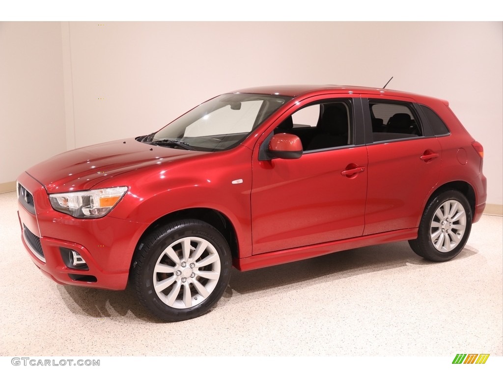 2011 Outlander Sport SE 4WD - Rally Red Metallic / Black photo #3