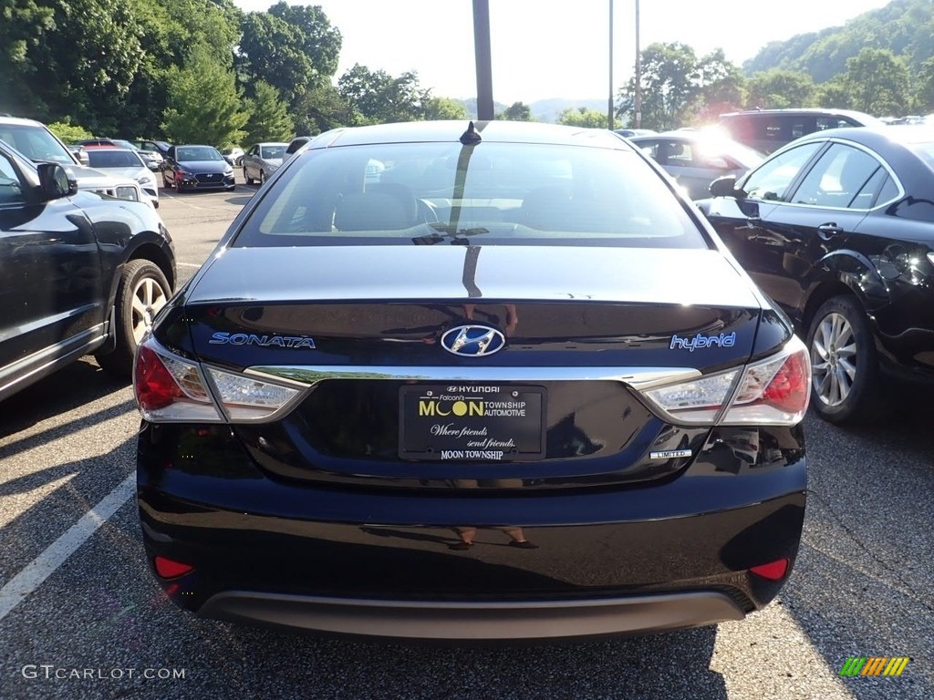 2013 Sonata Hybrid Limited - Black Onyx Pearl / Camel photo #3