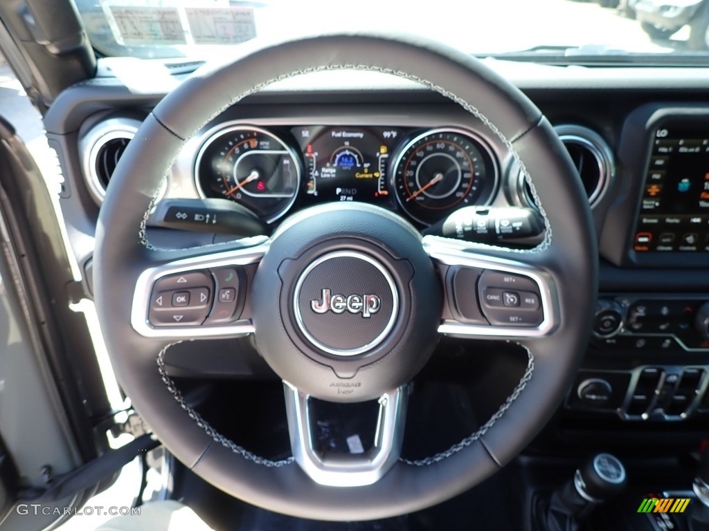 2020 Jeep Wrangler Unlimited Sahara 4x4 Black Steering Wheel Photo #139009017