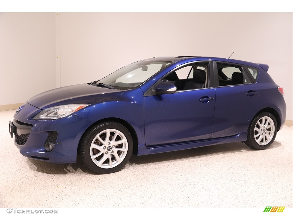 2013 MAZDA3 s Grand Touring 5 Door - Indigo Lights Mica / Black photo #3