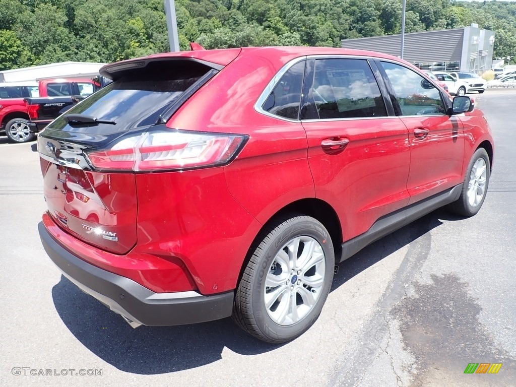 2020 Edge Titanium AWD - Rapid Red Metallic / Soft Ceramic photo #2