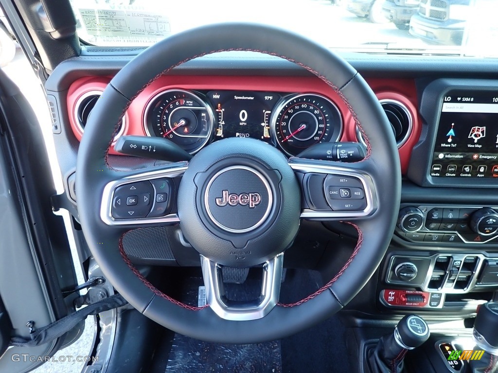 2020 Jeep Gladiator Rubicon 4x4 Black Steering Wheel Photo #139009515
