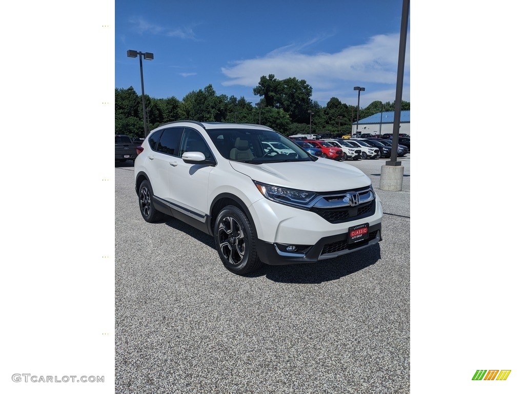 2018 CR-V Touring AWD - White Diamond Pearl / Black photo #14