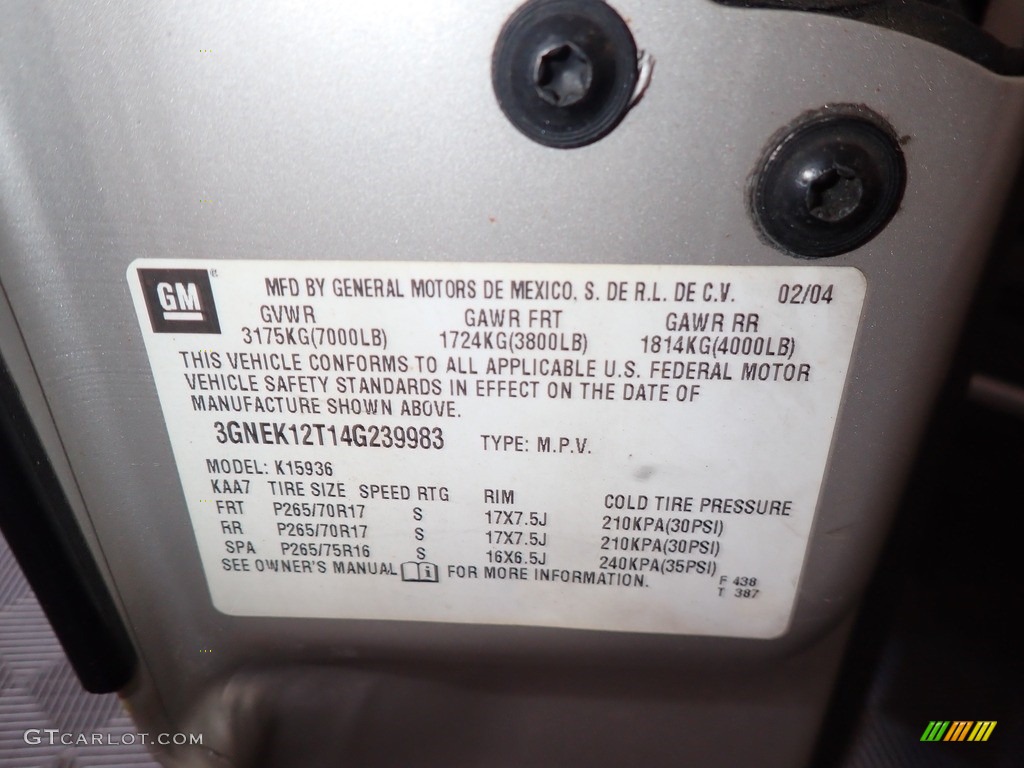 2004 Avalanche 1500 4x4 - Silver Birch Metallic / Dark Charcoal photo #30