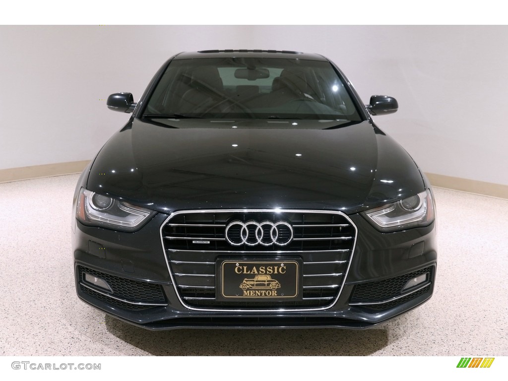 2014 A4 2.0T quattro Sedan - Phantom Black Pearl / Chestnut Brown/Black photo #2