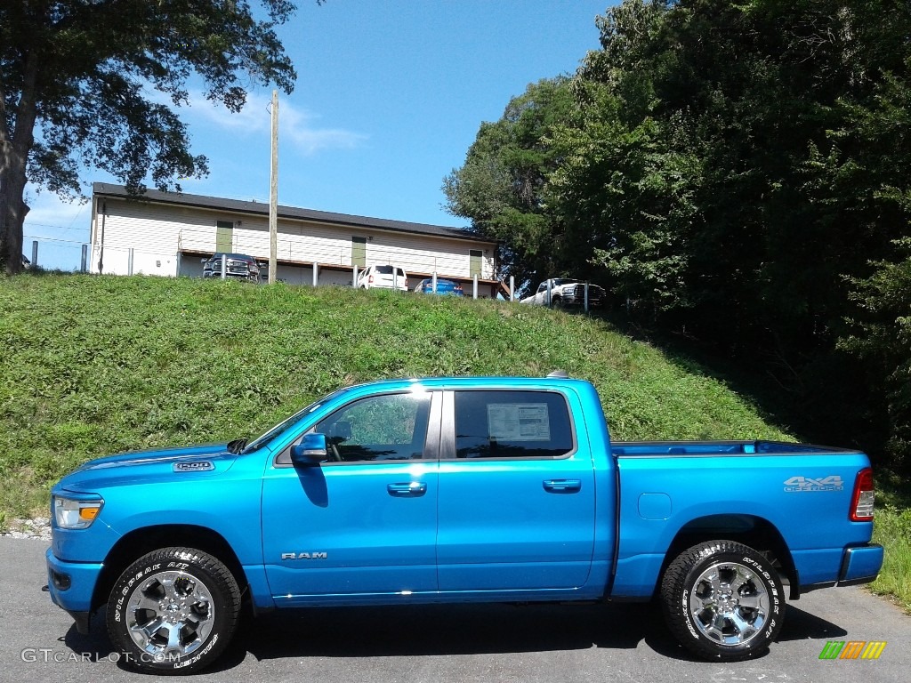 2020 1500 Big Horn Crew Cab 4x4 - Hydro Blue Pearl / Black photo #1