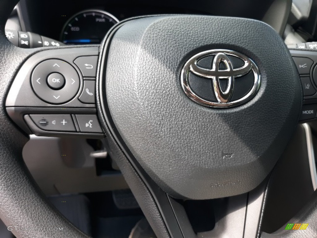 2020 Toyota RAV4 XLE AWD Hybrid Black Steering Wheel Photo #139017171
