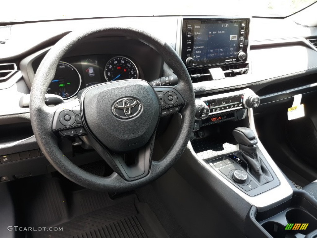 2020 Toyota RAV4 XLE AWD Hybrid Black Dashboard Photo #139017630