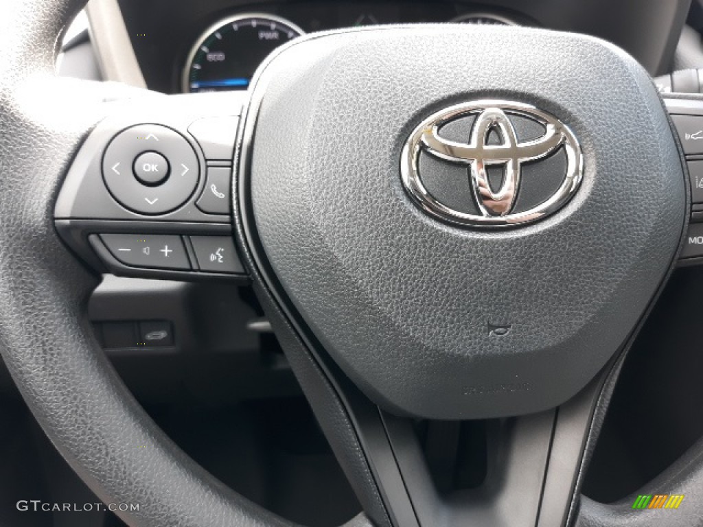 2020 Toyota RAV4 XLE AWD Hybrid Black Steering Wheel Photo #139017657