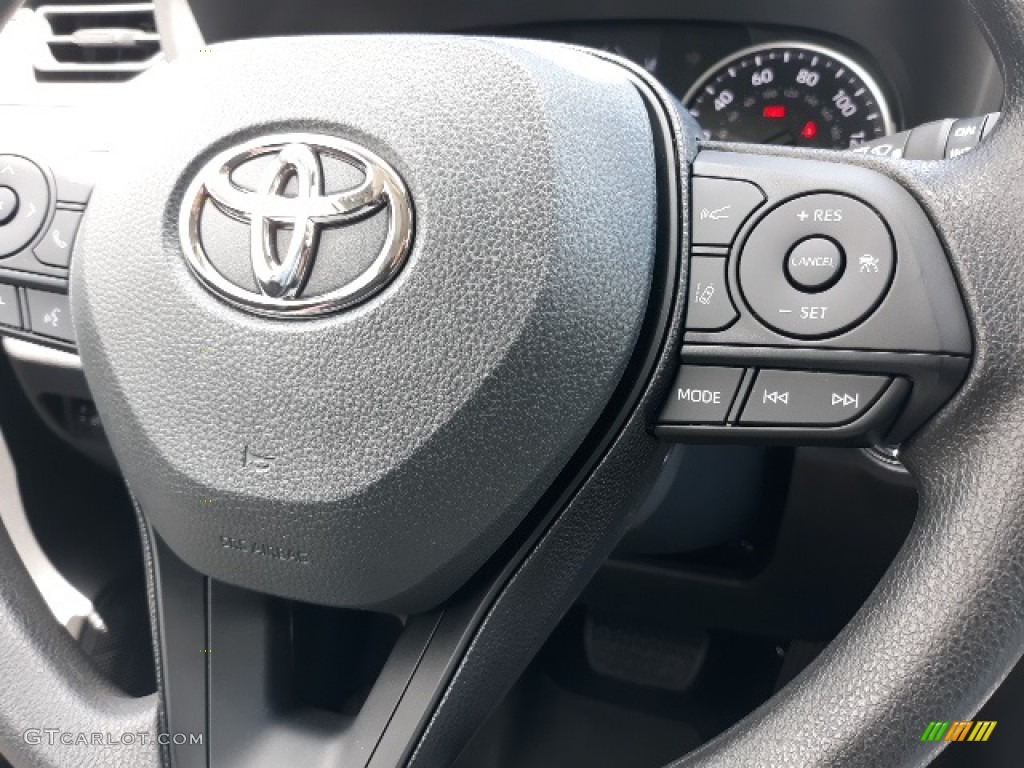 2020 Toyota RAV4 XLE AWD Hybrid Black Steering Wheel Photo #139017672