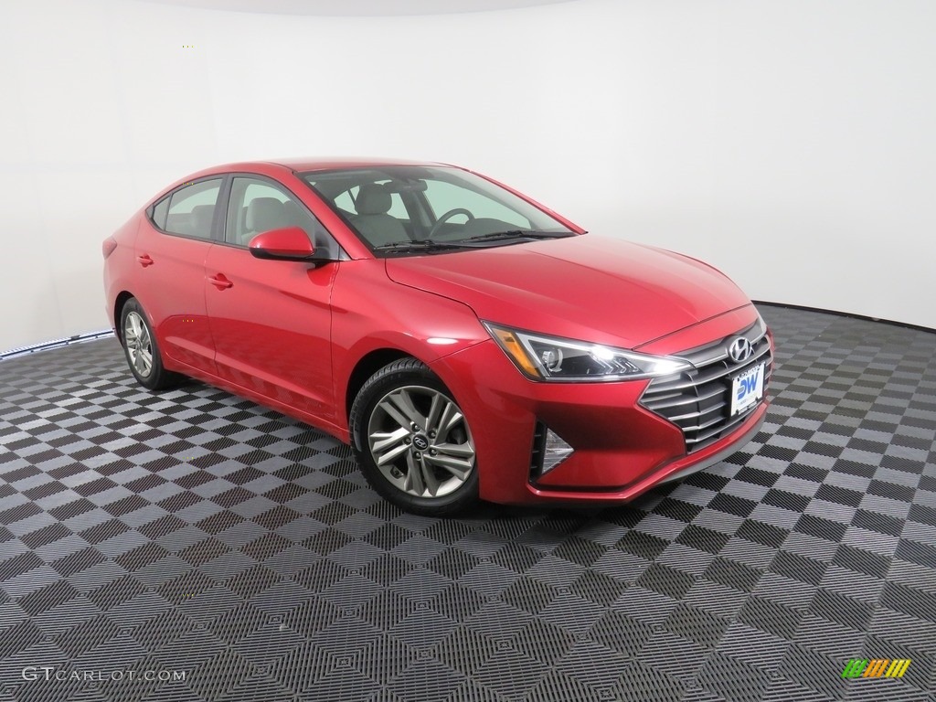 2019 Elantra SEL - Scarlet Red / Black photo #3