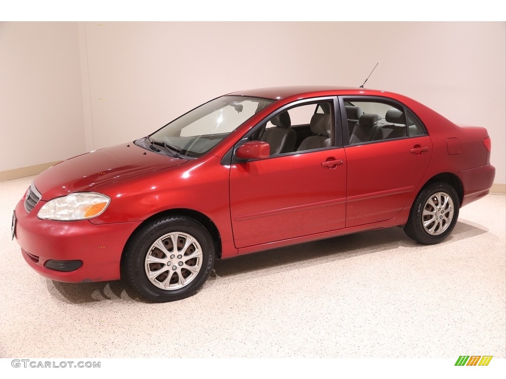 2007 Corolla LE - Impulse Red Pearl / Stone photo #3