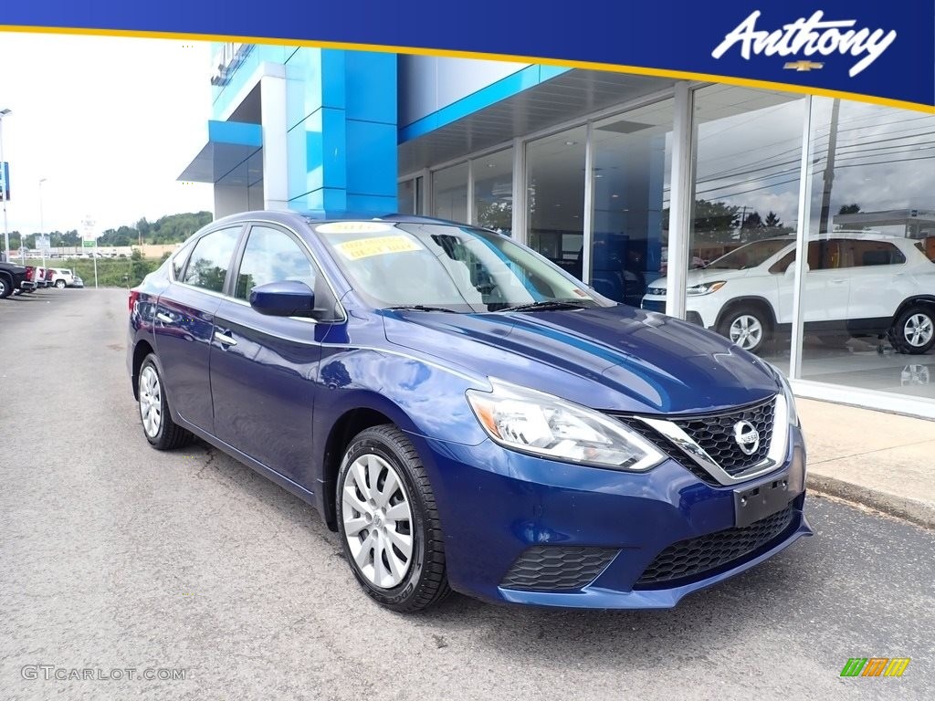 2016 Sentra S - Deep Blue Pearl / Marble Gray photo #1