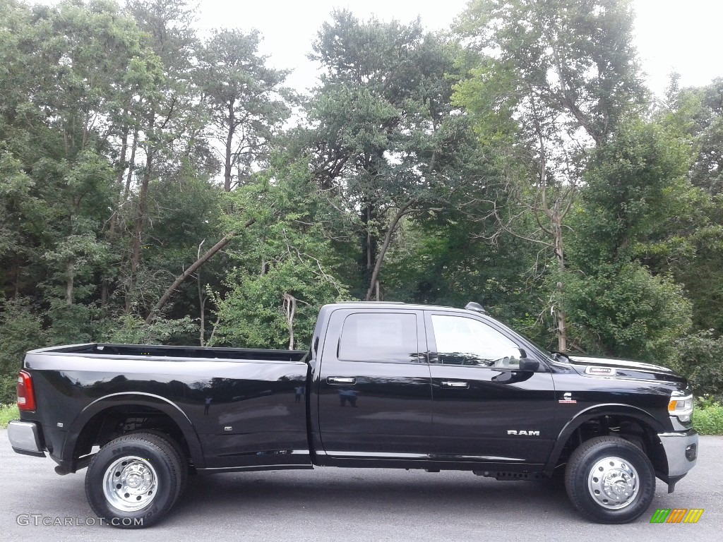 Diamond Black Crystal Pearl 2020 Ram 3500 Laramie Longhorn Crew Cab 4x4 Exterior Photo #139024115