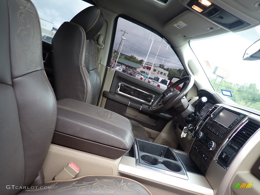 Light Pebble Beige/Bark Brown Interior 2012 Dodge Ram 2500 HD Laramie Longhorn Crew Cab 4x4 Photo #139024174