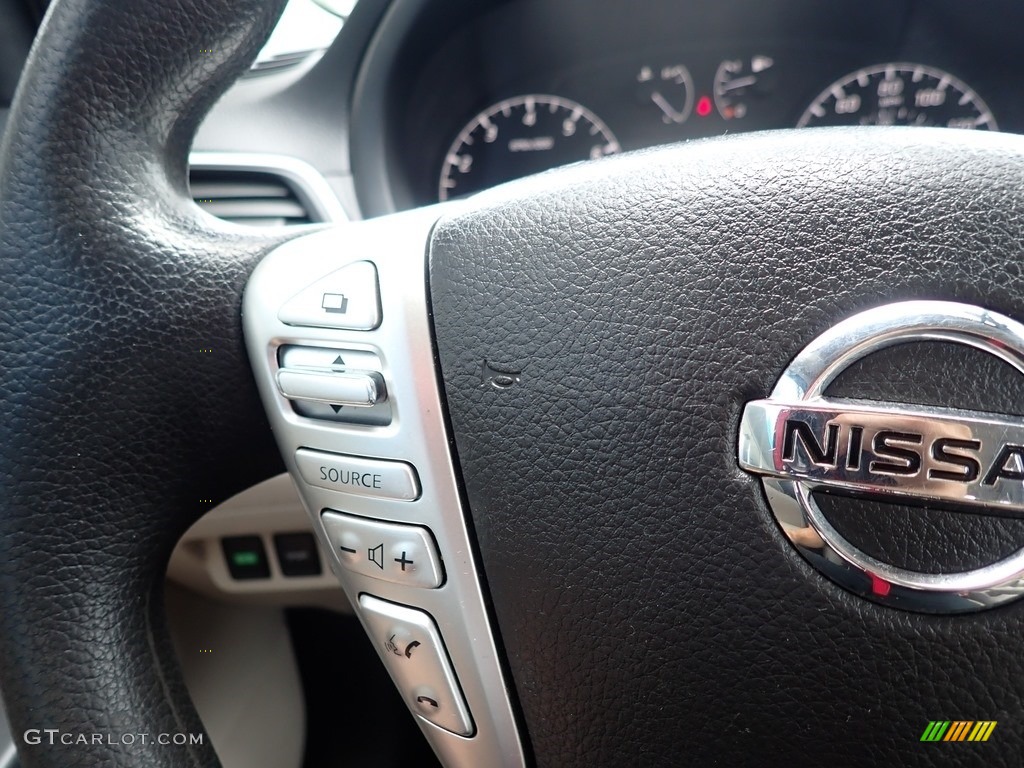 2016 Nissan Sentra S Marble Gray Steering Wheel Photo #139024508