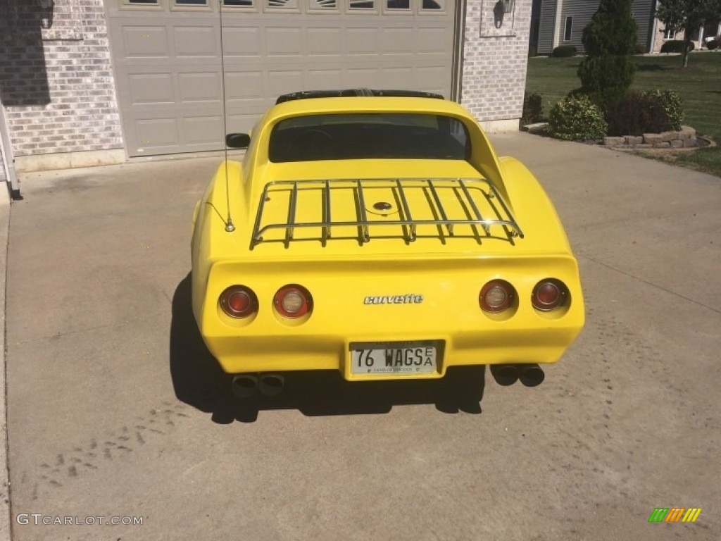 1976 Corvette Stingray Coupe - Bright Yellow / Black photo #7