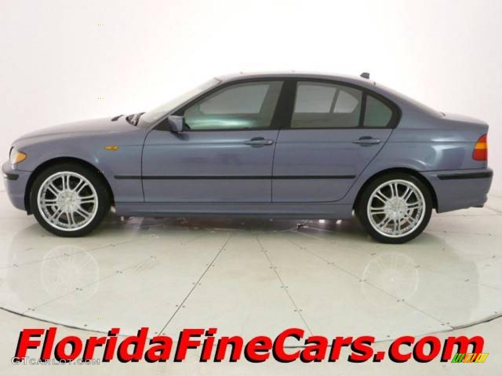 2003 3 Series 325i Sedan - Steel Blue Metallic / Grey photo #3