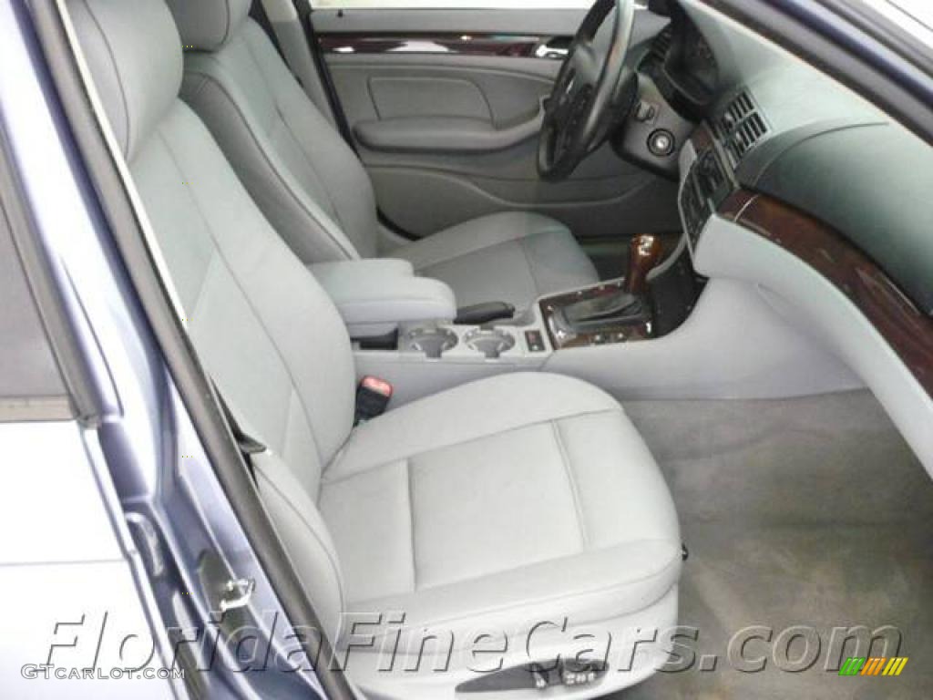 2003 3 Series 325i Sedan - Steel Blue Metallic / Grey photo #13