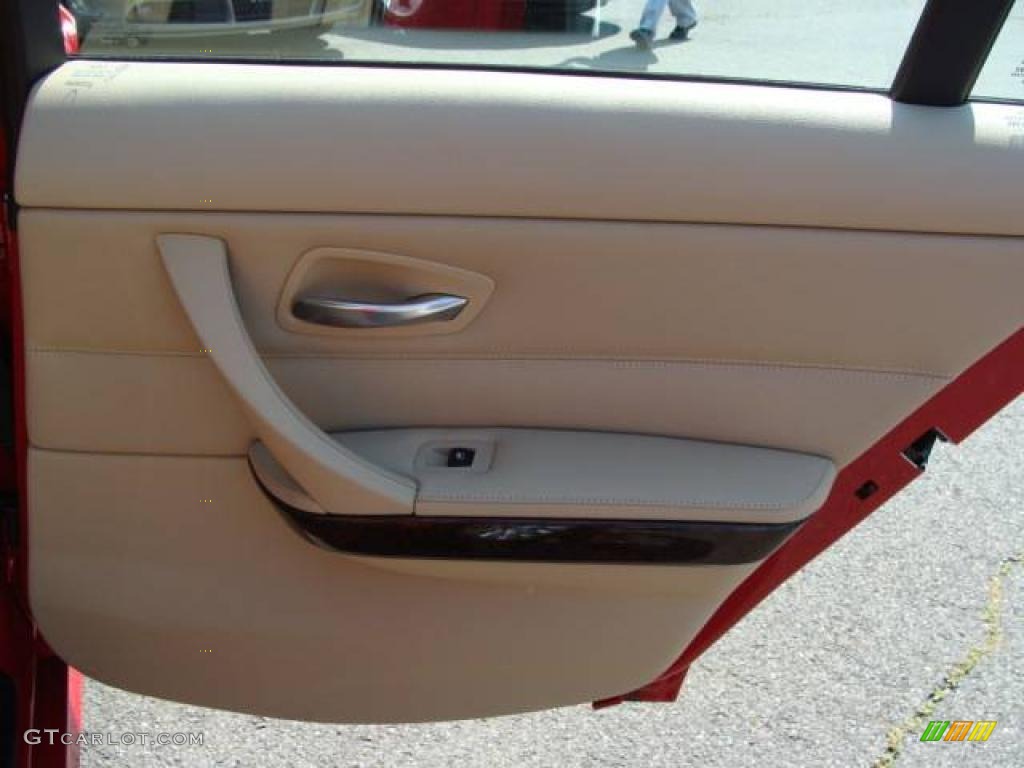 2009 3 Series 328xi Sedan - Crimson Red / Beige photo #19