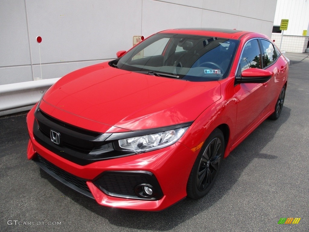 Rallye Red 2017 Honda Civic EX-L Navi Hatchback Exterior Photo #139029800