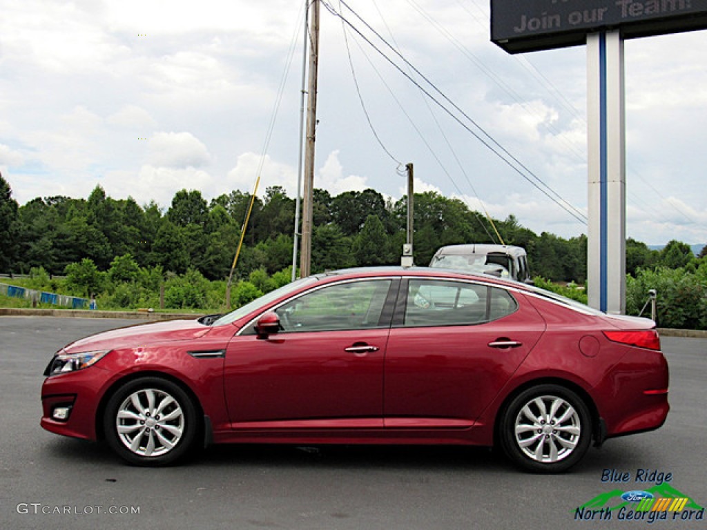 2014 Optima EX - Remington Red / Beige photo #2
