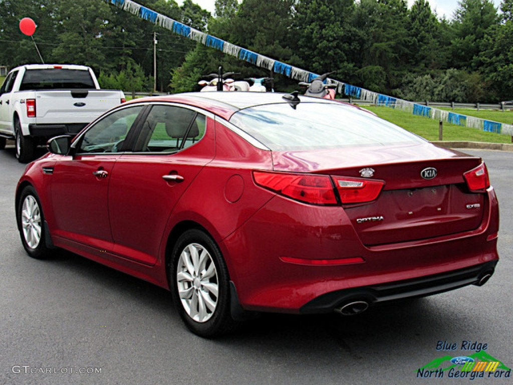 2014 Optima EX - Remington Red / Beige photo #3