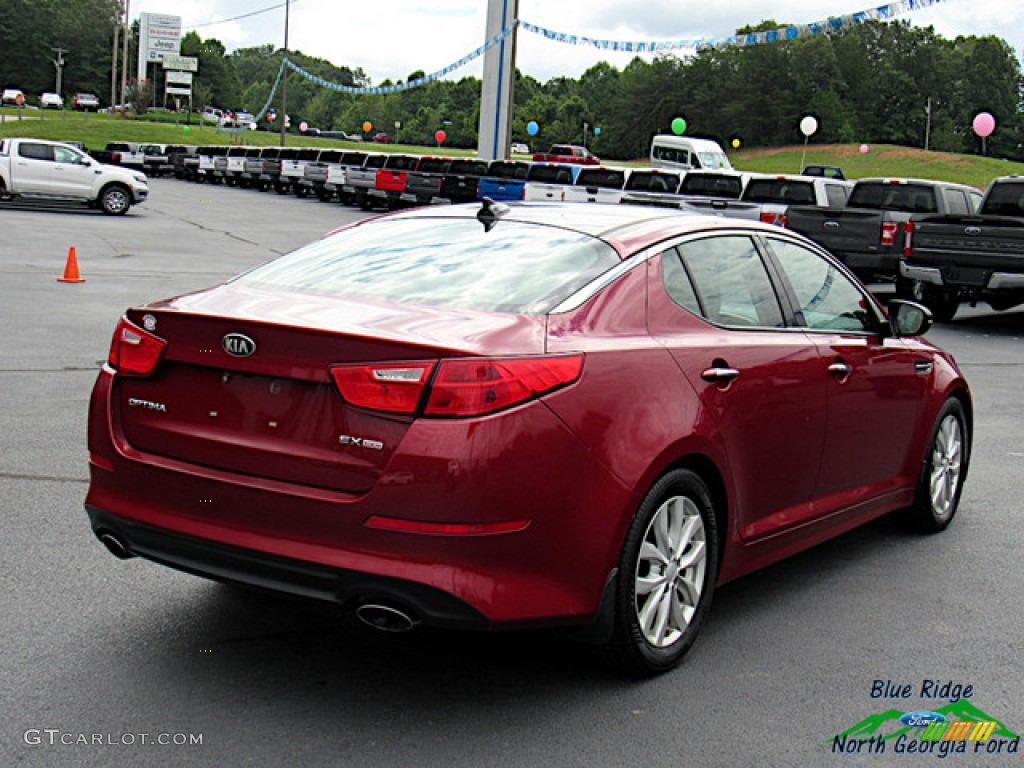 2014 Optima EX - Remington Red / Beige photo #5